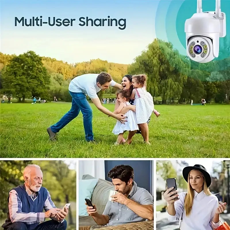 Teruhal Wireless Security Camera - 2.4G WiFi, IP66 Waterproof, 1080P HD, Auto Tracking & Motion Detection, 2-Way Audio with Floodlight Alarm for Home Surveillance details 3