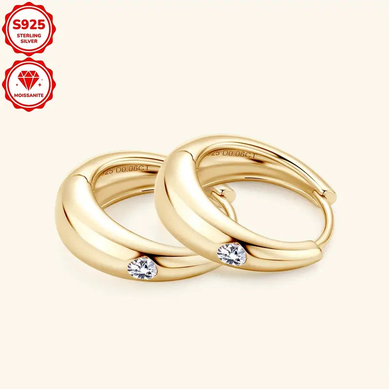 1 пара серег с моиссанитом, серебряные серьги для женщин, модное кольцо и серьги, 5 мм серьги с моиссанитом, модные серьги серебряного цвета, вес 4,36 г, моиссанит 2,5 мм, 2 шт., весом 0,06 карата, 2 шт., детали 3