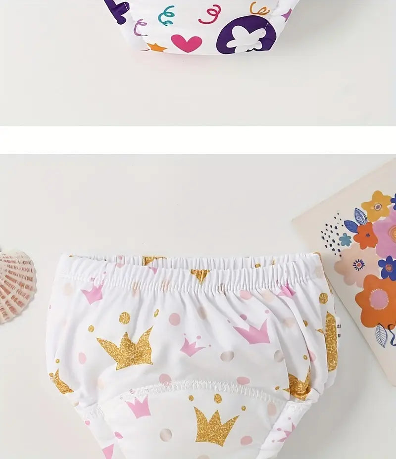 10 шт. детские тренировочные штаны для приучения к горшку, моющиеся, из полиэстера, тканые подгузники, трусики для обучения туалету, подарки для малышей, детали 6