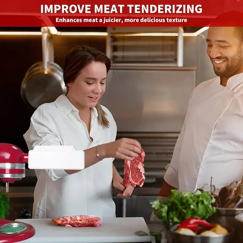 suitable for all kitchenaid household vertical mixers meat tenderizer accessories excluding machines mixers make meat easy to chew better marinade and friction and make meat more in the dishwasher for cleaning details 7