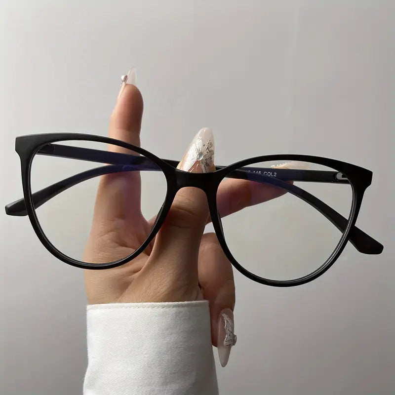 retro oval anti blue   glasses for women and men   square full rim eyewear details 1