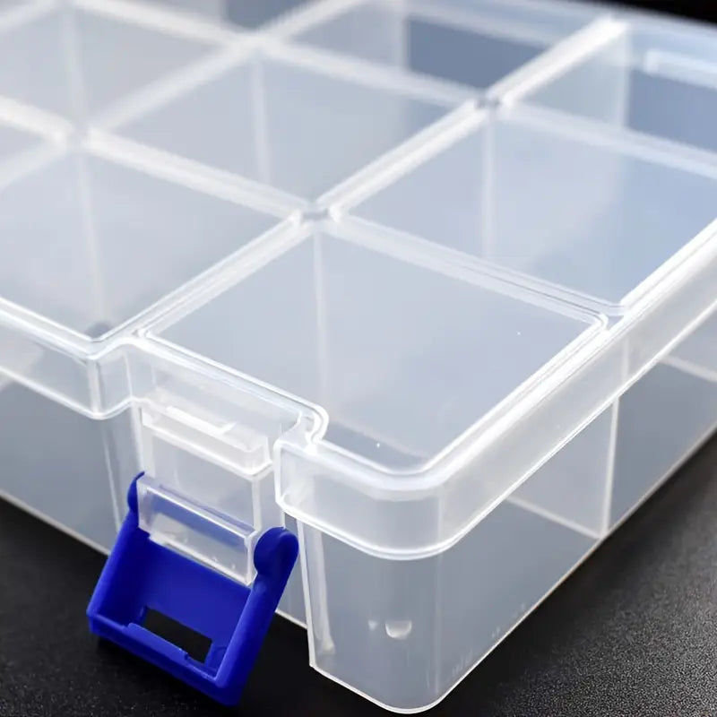 1pc 12 grids rectangle plastic jewelry box compartment storage box case jewelry earring bead craft display container organizer 8 86 inches x 5 71 inches details 1