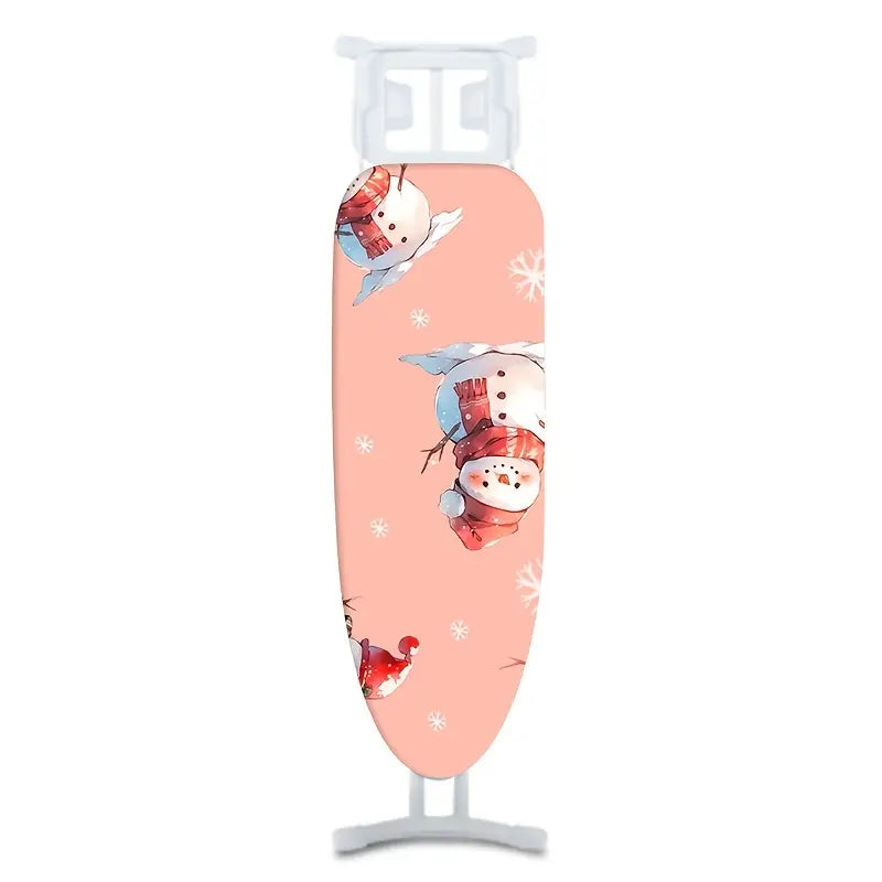 1 pieza de cubierta para tabla de planchar festiva con diseños de árbol de Navidad, Santa y muñeco de nieve, resistente a altas temperaturas, protector antipolvo para uso doméstico, detalles 1