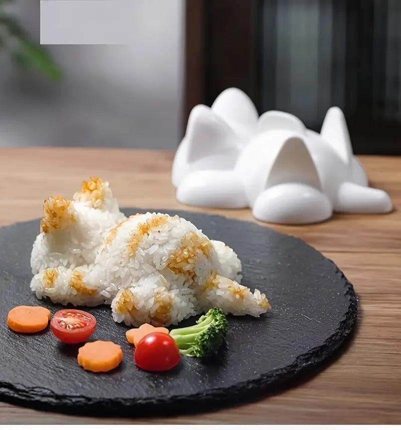 милый формочка для риса в виде кота, суши и роллы из морской капусты, вмещает 200 г риса, идеально подходит для домашней кухни, пикников и бенто-ланчей, детали 3