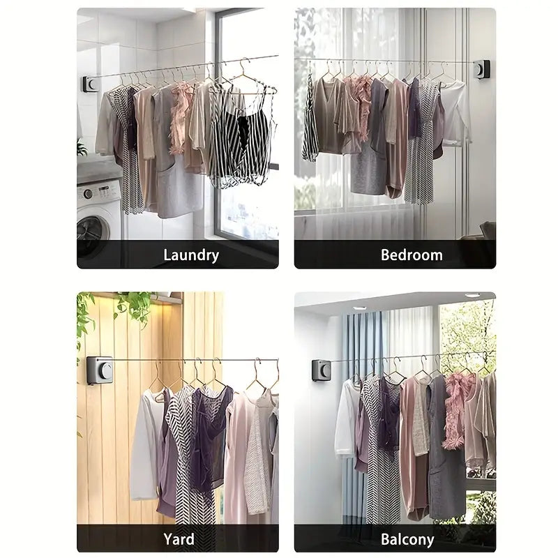 1pc simple square clothesline 4 8 rope retractable clothesline suitable for home bathroom balcony back to school college supplies details 5