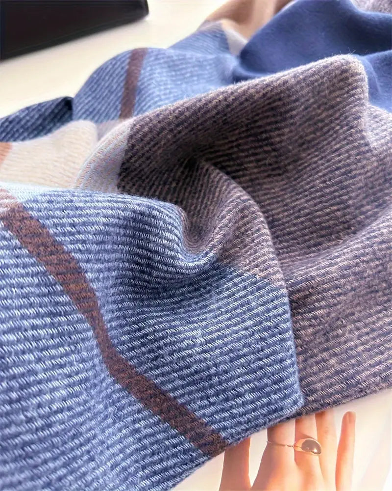 ayollarga moʻljallangan nafis vintage issiq qalin chiziqli tassel kasmir sharf yumshoq va qulay qishki kundalik shalvar uchun tafsilotlar 13