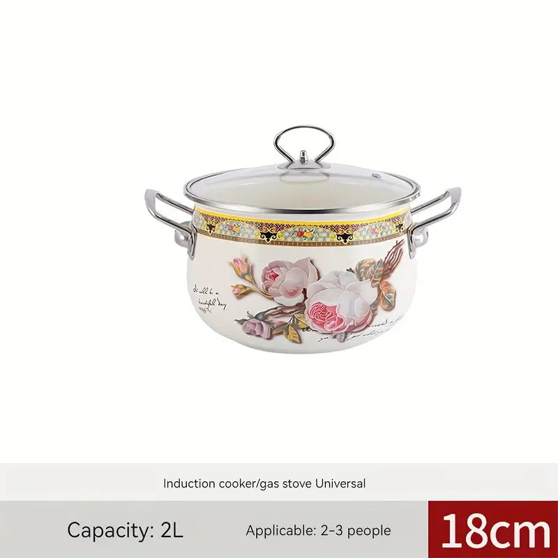 premium enamel soup pot with dual handles high temperature resistant large capacity for   boiling versatile for gas or     home and restaurant kitchens details 12