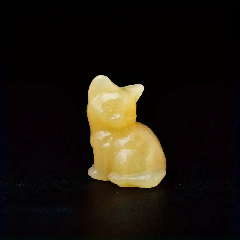 1 шт. assorted натуральных кристаллов, резьба, кот, карманный подарок, кристальный подарок, элементы декора комнаты, детали 12