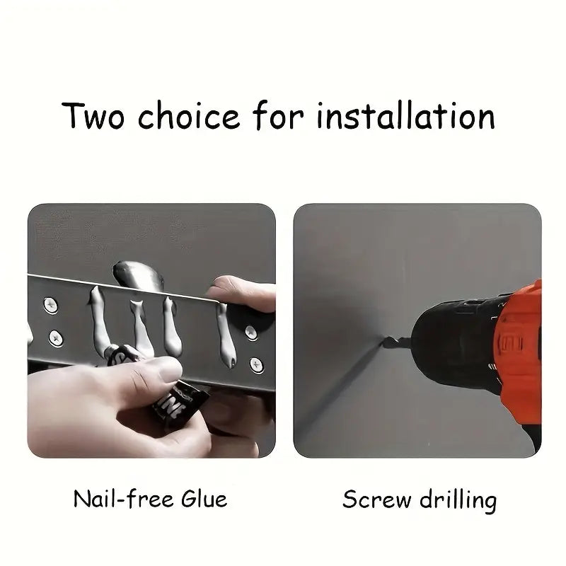 1pc estante para especias de pared, sin perforaciones, multifuncional, estante de almacenamiento, ahorra espacio, soporte para condimentos, para cocina y baño, organizadores y almacenamiento de cocina, accesorios de cocina, detalles 0