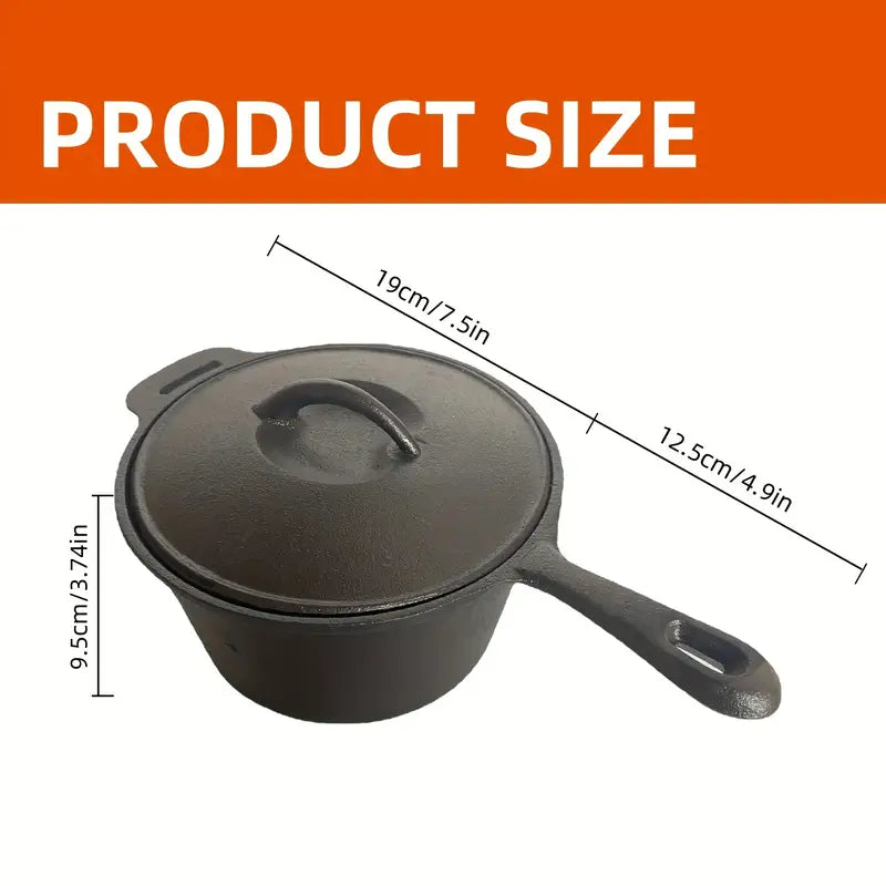 2 dona to'plam qora qamal temir sut qozonlari, shisha qopqog'lar va yog'ni quyish uchun quvurlar bilan, sut, sharbat, sho'rva, tuxum va boshqalarni nazoratli qaynatish uchun ideal, gaz plitasiga mos keladi, tafsilotlar 0