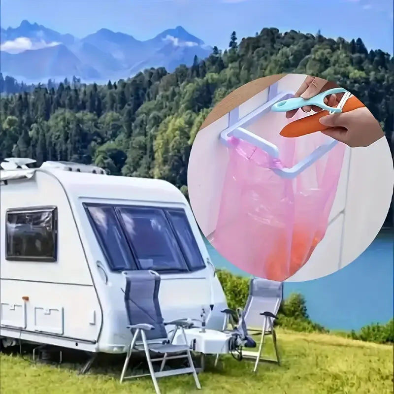 2 dona rangli plastik sumka tarqatuvchi devorga o'rnatiladigan qayta ishlatiladigan uskunalar oshxona, pantry, RV, hammom uchun joyni tejovchi dizayn, axlat sumkalari, tozalash matolari uchun, oshxona uchun axlat qutilari yo'q, tafsilotlar 9