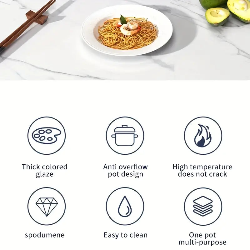 olla versátil de estilo nórdico 3 3l, apta para 1-6 personas, resistente a altas temperaturas, ideal para uso en restaurantes, compatible con cocinas de gas e inducción, lavado a mano solamente, detalles 4