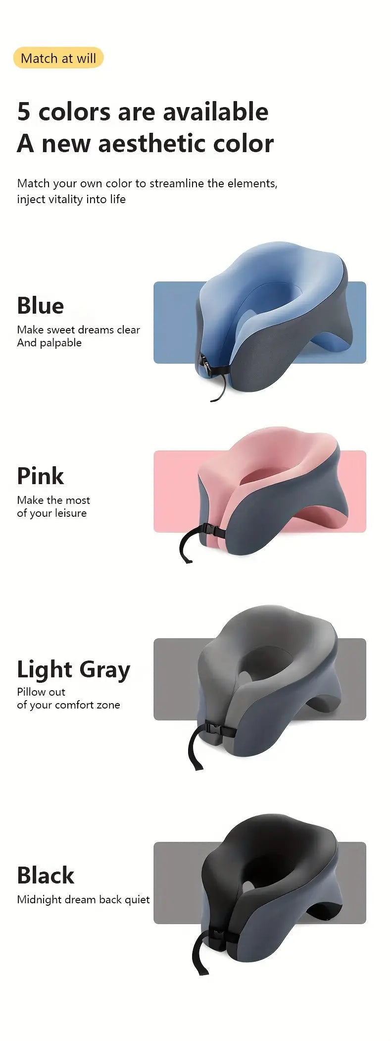 1 шт. подушка для сна, дорожная подушка, туристическая подушка, подушка для шеи, шейная подушка, U-образная подушка, подушка для головы, подушка для самолета, автомобиля, офиса, дома, поддержка шеи, подушка для лица, подушка с памятью формы, детали 12