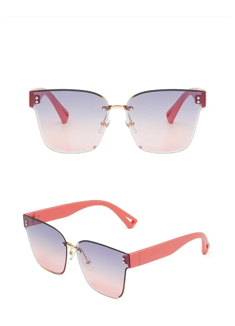 y2 cat glasses for women trendy rimless gradient lens beach party cats details 3