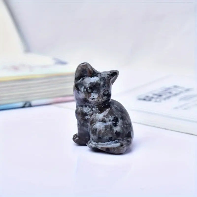 1 шт. assorted натуральная кристаллическая резьба кот карман подарок кристалл подарок декор комнаты детали 7