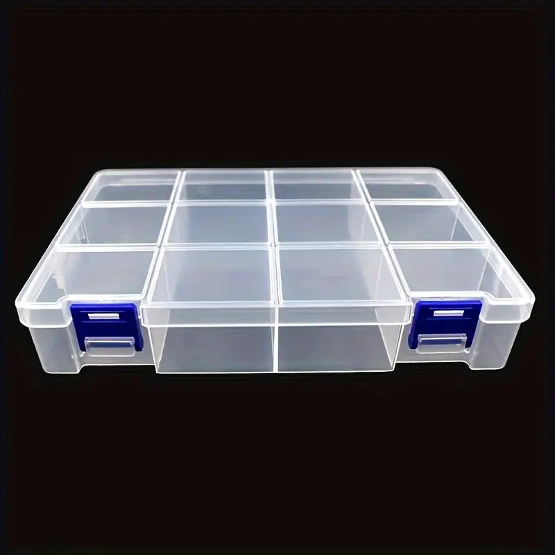 1pc 12 grids rectangle plastic jewelry box compartment storage box case jewelry earring bead craft display container organizer 8 86 inches x 5 71 inches details 3
