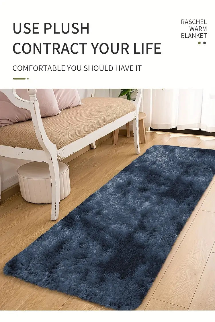 1pc luxury shag area rug modern rectangle plush fuzzy rugs machine washable non shedding non slip shaggy furry carpets for living room bedroom home decor room decor details 2