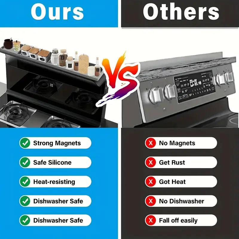magnit silikon ziravorlar uchun rack pechka usti saqlash uchun, mavsumlar, BBQ asboblari, bo'lakli barbekyu saqlash rack tafsilotlari 1