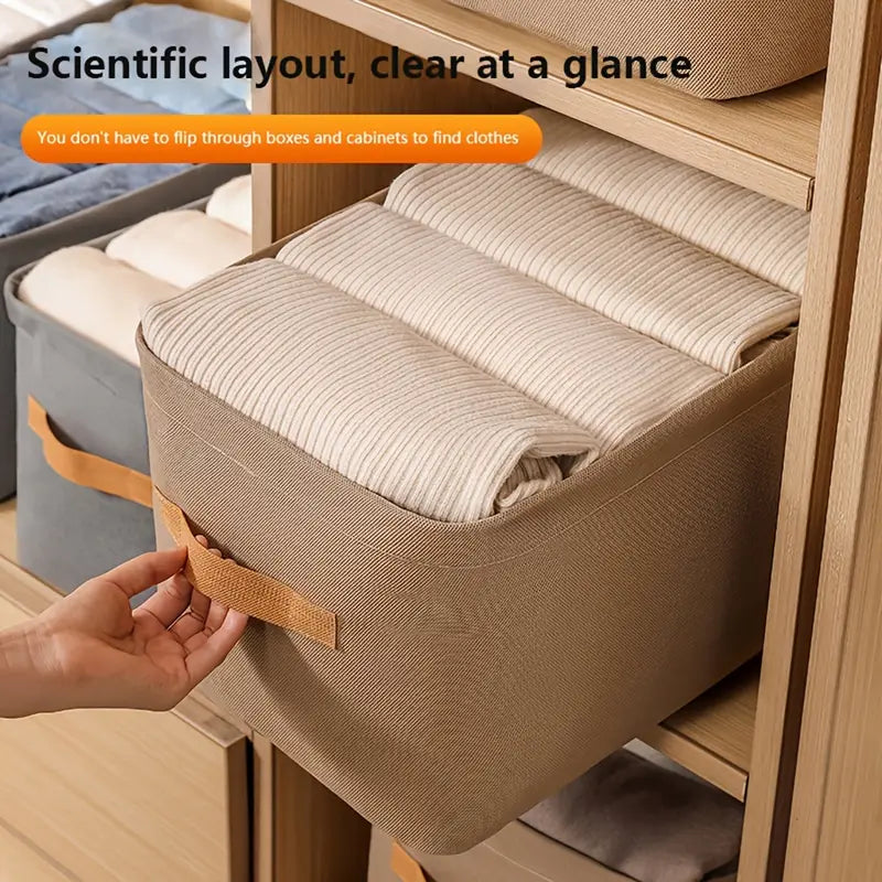 caja de almacenamiento multifuncional para ropa armario contenedor ligero con asas detalles 1