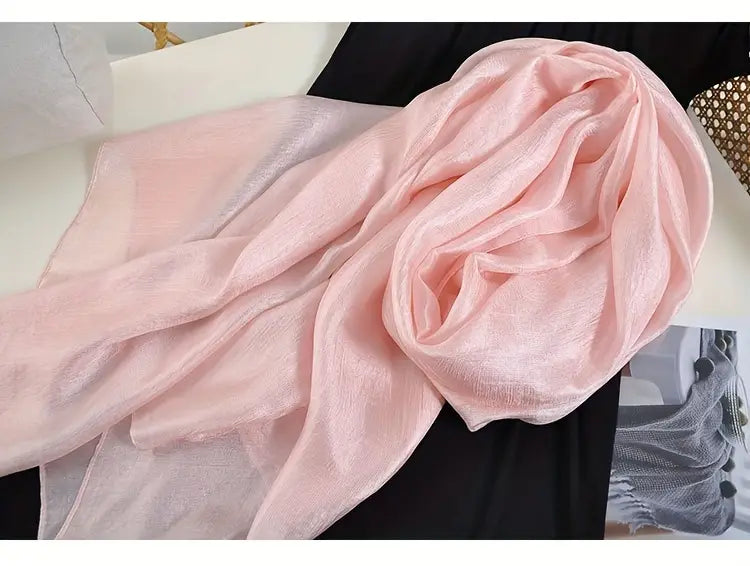 yozgi engil chiffon sharf bir rangli shalvar quyoshdan himoya qilish uchun konditsioner bilan o'ralgan plyaj sochiq tafsilotlari 0