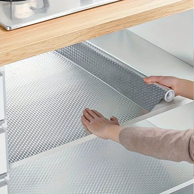 1 roll self kitchen backsplash stickers peel stick waterproof wallpaper for cabinets shelves drawer liner pvc material details 9