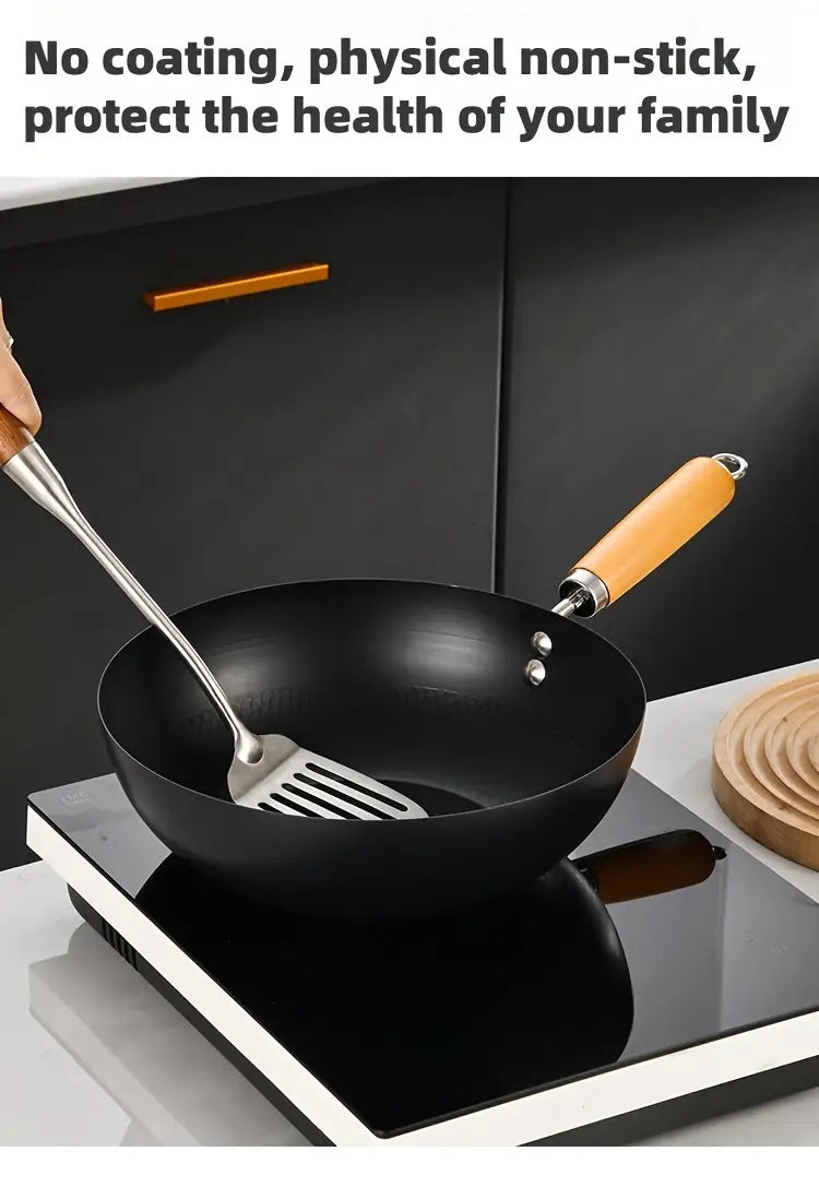 premium cast     non stick qalin nitridlangan yuzasi barcha pechlar uchun   pishirish qovurish faqat qoʻl bilan yuvish tafsilotlar 1