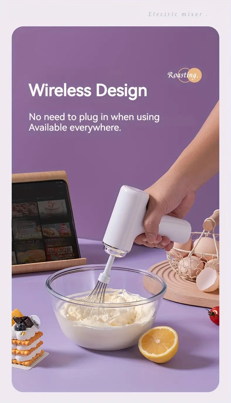 1 шт. USB перезаряжаемый электрический венчик беспроводной ручной кофеварки миксер блендер кухонный миксер принадлежности для выпечки кухонные принадлежности предметы для кухни детали 6