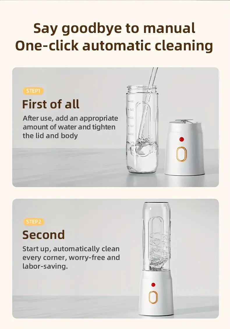 portativ USB quvvatlanadigan sharbat idishi, kichik ko‘p funksiyali blender, smuzilar va kokteyllar uchun, talabalar va uy sharoitida foydalanish uchun ideal, tafsilotlar 2