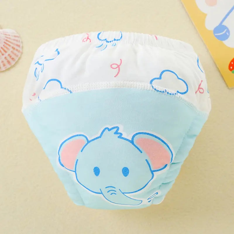 6 шт. моющихся тренировочных штанов с милыми животными, мягкие впитывающие тканевые подгузники, идеальный подарок для деталей 3