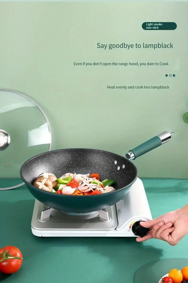 1pc woks pans non stick cast pan for gas stove top and induction cooker kitchen utensils kitchen gadgets kitchen accessories home kitchen items details 4