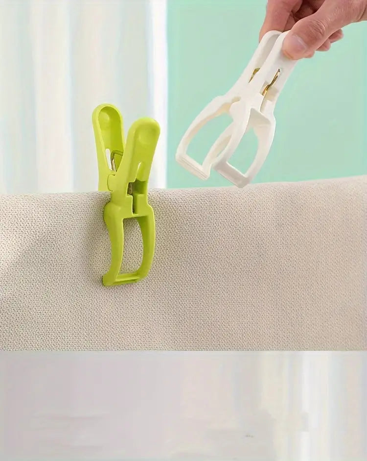 5 pack large plastic clothespins   windproof laundry hanging clips for towels linens and quilts details 1