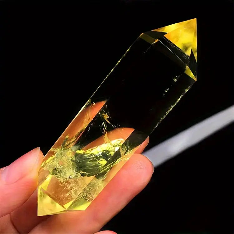 popular elegante colgante de cristal de citrino de doble punta, gema natural, idea de regalo perfecta, detalles 3