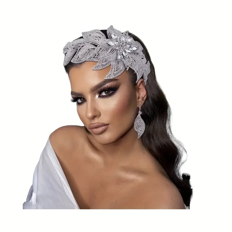 bride headwear handmade hair bands wedding dresses matching hair accessories fashionable upscale luxury alloy rhinestones decoration details 2