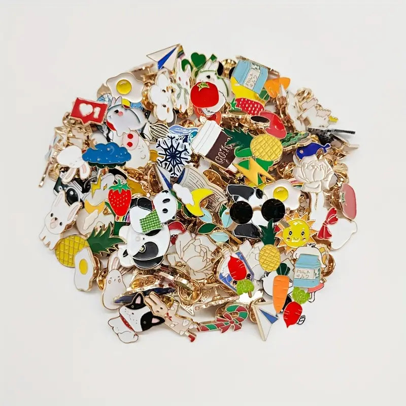 10pcs 20pcs random creative cartoon diy metal pin badge decorative accessories for clothes backpack hat mens and womens couples accessories random styles details 3