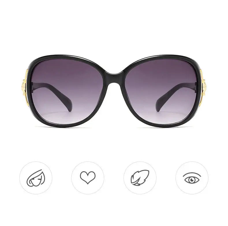 women oversized polarized fashion large shades classic fox for women men details 1