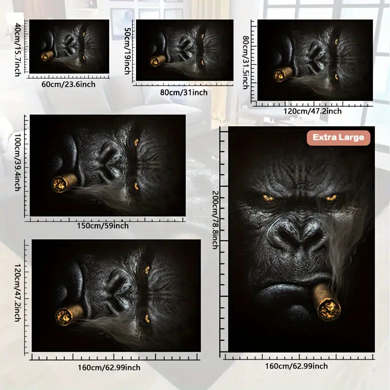 1pc of chimpanzee themed non slip rug machine washable and waterproof suitable for living rooms bedrooms nurseries outdoor patios and garden areas home and room decoration details 5