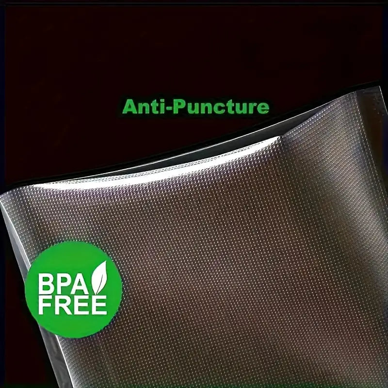 1 roll vacuum embosioned sealed roll bag suitable for food preservation   meal no bpa very suitable for vacuum storage of meat fish shrimp fruits vegetables etc details 4