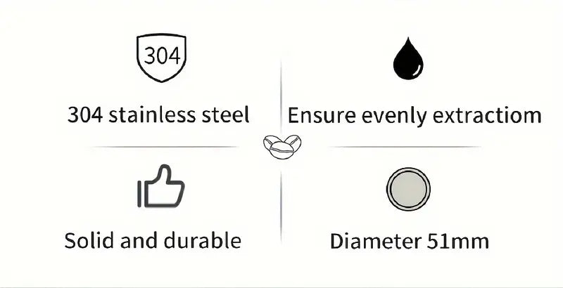 1 dona qahva filtr kosasi espresso 51mm bosim o'tkazmaydigan filtr kubogi zanglamaydigan po'lat uchun deloinghi portafilter 1 stakan 2 stakan 4 stakan yopiq mashina aksessuarlari barista asboblari tafsilotlari 1