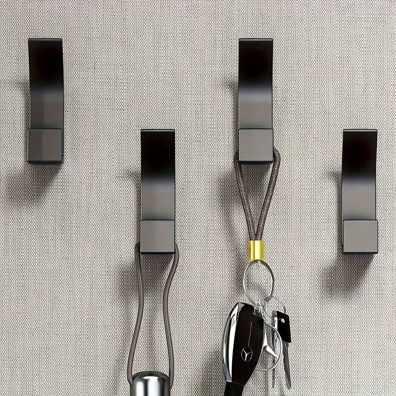 fashion style plastic towel hooks 5 pack self wall mount hangers for kitchen and bathroom punch organization accessories details 4