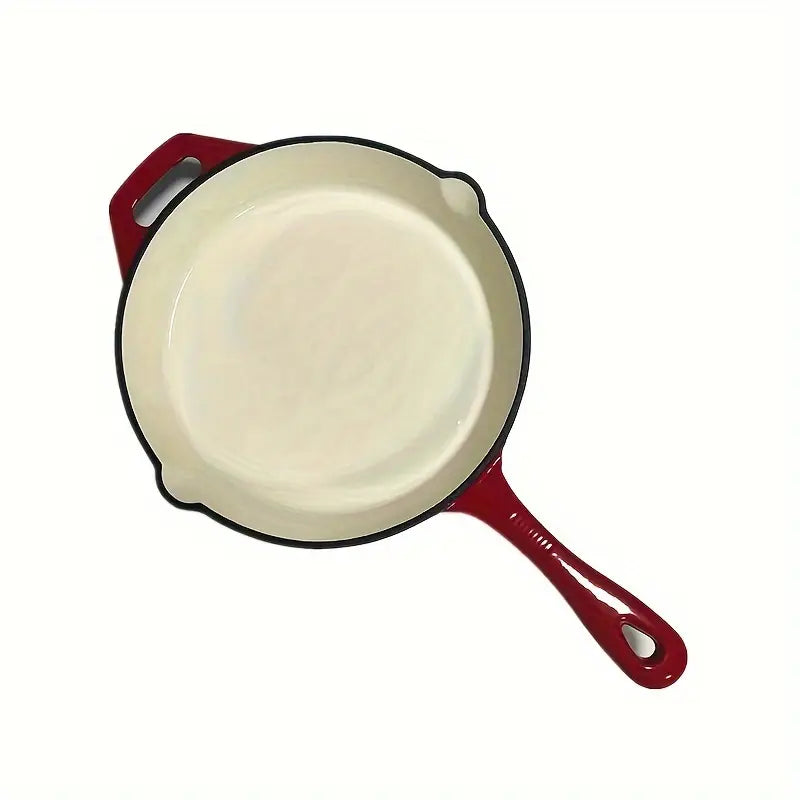 1pc cast enamel non stick frying safe induction compatible cast iron handle versatile cookware for eggs steak fish pancakes details 5