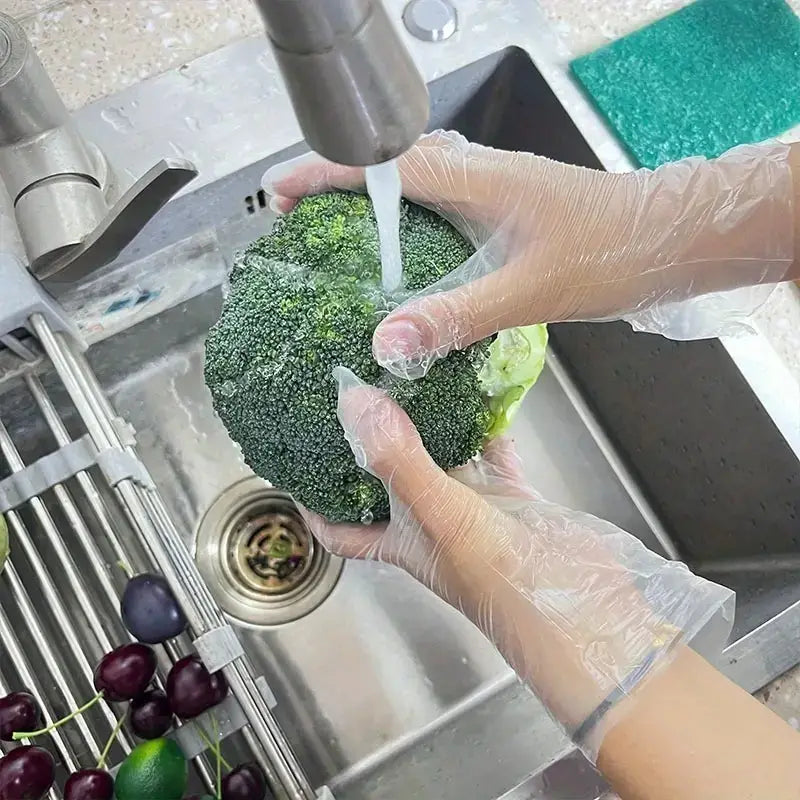 disposable tpe gloves portable plastic   for kitchen   bathroom cleaning home hygiene ideal for christmas thanksgiving fathers day mothers day graduation details 4