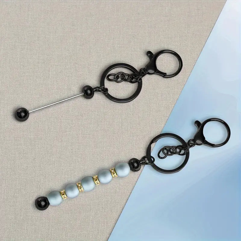 a fashionable golden keychain project with 24 christmas themed beads excluding pearls for diy crafts suitable for men and women as a valentines day gift details 0