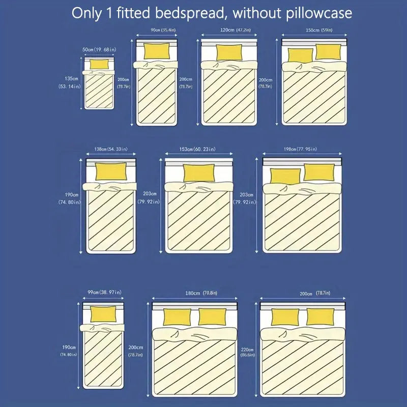 1 pieza de sábana ajustada con estampado de estrella y luna, suave y cómoda, ropa de cama, funda protectora para colchón para dormitorio, con bolsillo profundo, solo detalles de la sábana ajustada 0