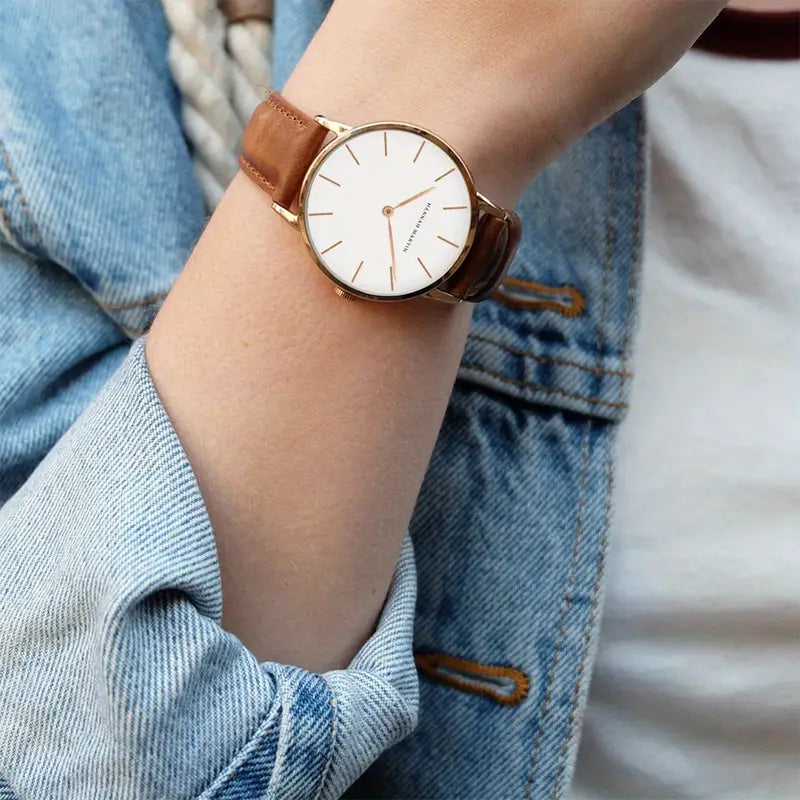   reloj de cuarzo para mujer, un estilo casual y minimalista, detalles 4