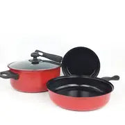 juegos de utensilios de cocina de acero inoxidable de 3 piezas, esenciales para la cocina con sartén y cazo, conjunto de cocina sin humo, detalles 0