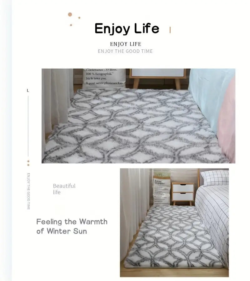 роскошный плюшевый коврик для спальни мягкий нескользящий моющийся ковер с милым кольцом для гостиной, детской, домашнего декора, детали 3