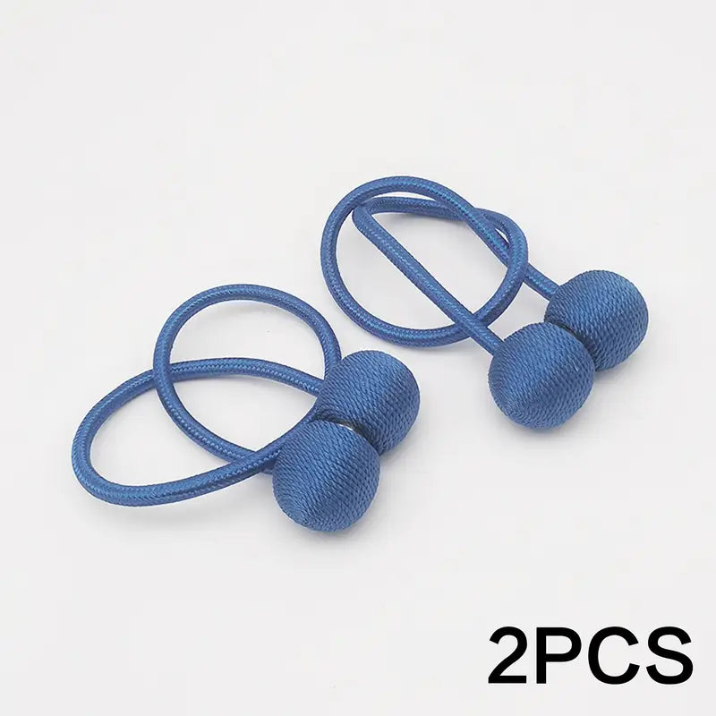 magnetic curtain tiebacks 2 pack no drilling required polyester twisted rope tiebacks with strong magnetic hold for bedroom and living room decor details 25