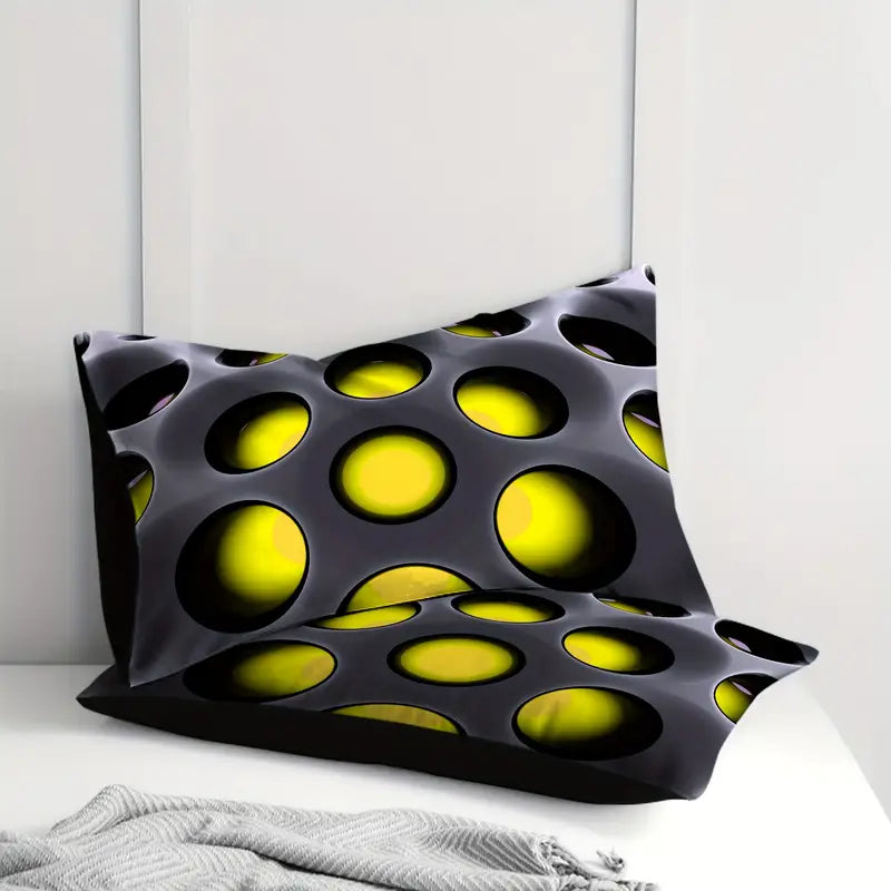 2 piezas de fundas de almohada impresas en 3D con acabado cepillado, poliéster, lavables a máquina, fundas decorativas para cama y sofá, peso de tela de 90 g, tejido arenado, sin inserto, detalles 5