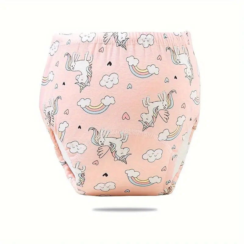 2 3pcs de algodón pantalones de entrenamiento impermeables, a prueba de fugas, transpirables, lavables, pañales de aprendizaje, pañales de tela, detalles 0