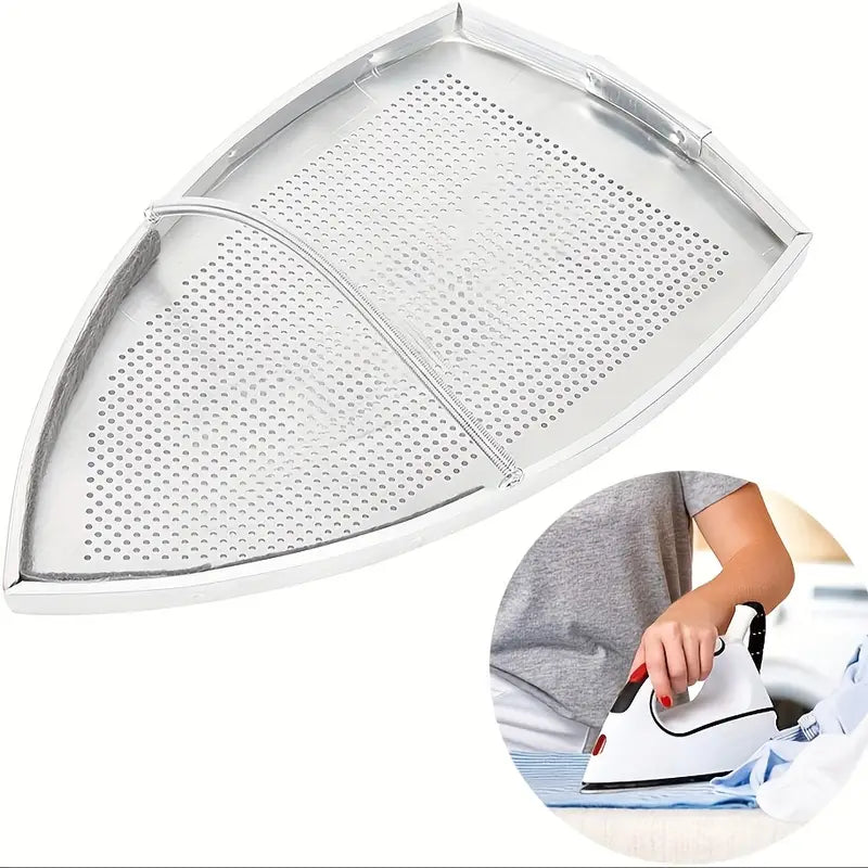 1 pieza de cubierta de zapato de hierro resistente al calor, asistente de planchado industrial, protección y experiencia de planchado rápida, sin necesidad de electricidad, detalles 1